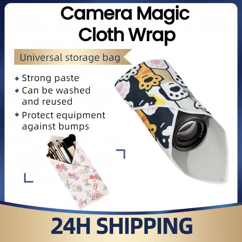 Magical Cloth | Portable Makeup Bag & Camera Bag | Stick & Go Design | One-Piece Makeup, Camera, and iPad Storage | Self-Adhesive, Creative, and Protective