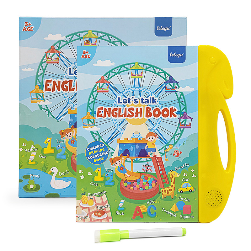 Smart Finger Touch Audio Toy – Learn English with 114 Words + 26 Letters + 15 Interactive Practices + 7 Themes + 4 Songs! Fun & Educational Learning for Kids!