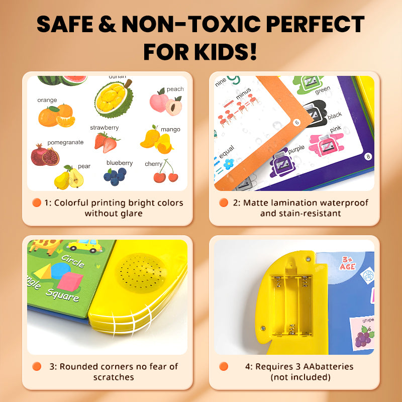 Smart Finger Touch Audio Toy – Learn English with 114 Words + 26 Letters + 15 Interactive Practices + 7 Themes + 4 Songs! Fun & Educational Learning for Kids!