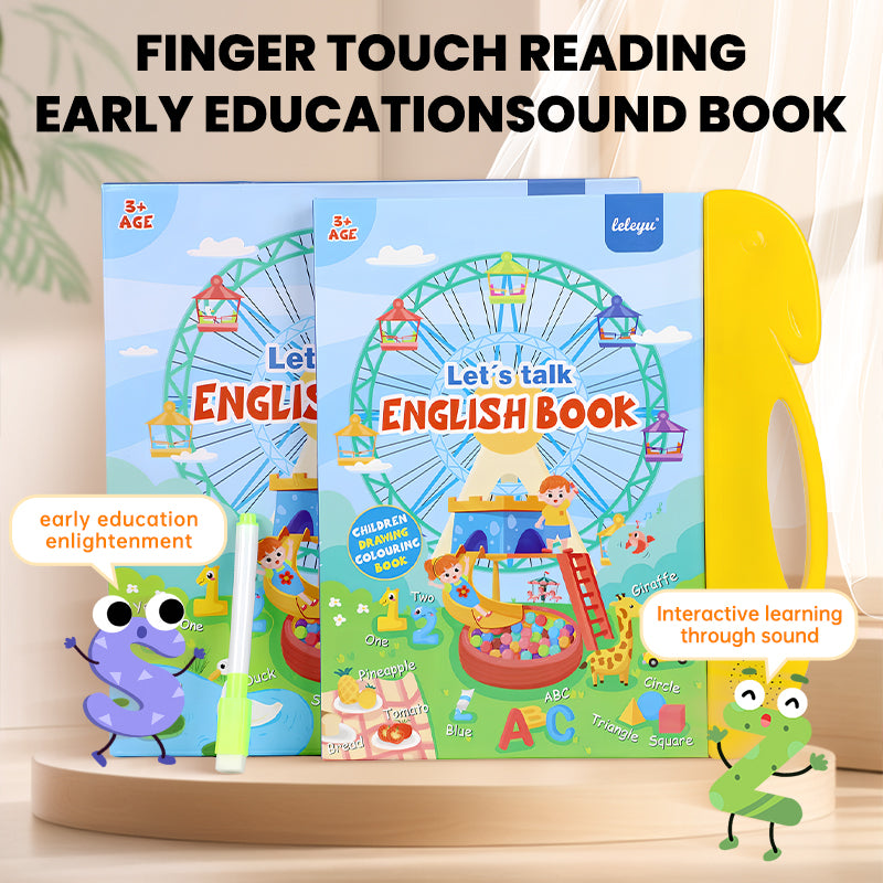 Smart Finger Touch Audio Toy – Learn English with 114 Words + 26 Letters + 15 Interactive Practices + 7 Themes + 4 Songs! Fun & Educational Learning for Kids!