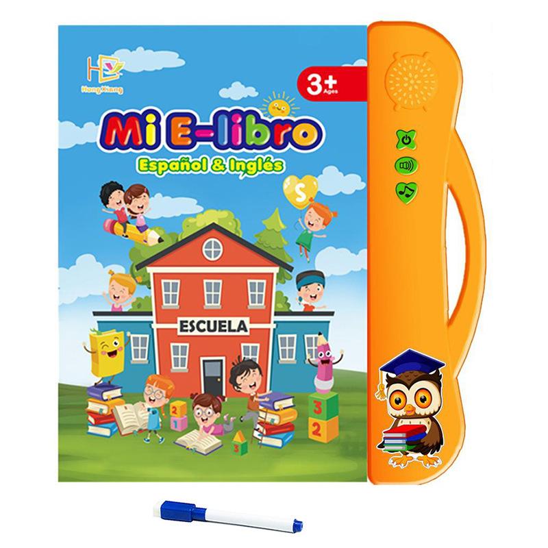 English & Spanish Bilingual Finger Touch Audio Toys for Kids with 155 Sight Words+ 68 Fun Quiz Questions! – Educational Language Learning Toy-Talking Toy